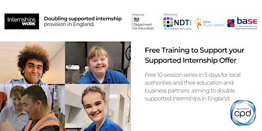 Imagem principal de Internships Work - Free Training to Support your Supported Internship Offer