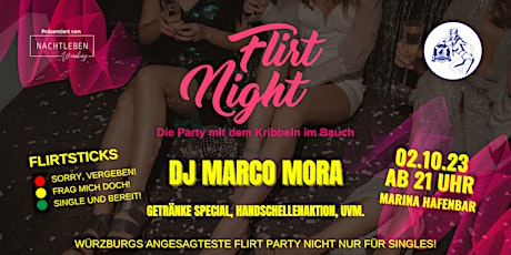 FLIRT NIGHT - DJ Marco Mora - Marina Hafenbar  primärbild