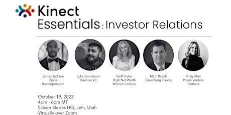 Imagen principal de Kinect Essentials: Investor Relations (Utah)