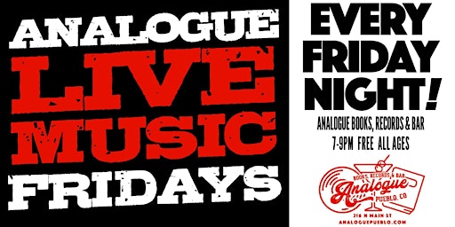 Imagem principal do evento Live Music Fridays at Analogue!