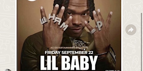 Live Performance by LiL Baby in South Beach Nightclub Friday September 22 primary image