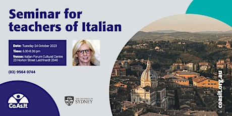 Seminar for Teachers of Italian primary image