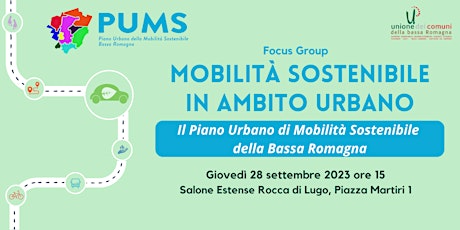 Partecipazione PUMS della Bassa Romagna: mobilità  in ambito urbano primary image