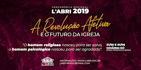 Primaire afbeelding van Conferência Regional L'Abri Brasil 2019 - Edição Goiânia