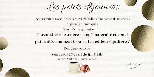 Immagine principale di Petit déjeuner RH : Parentalité et carrière 