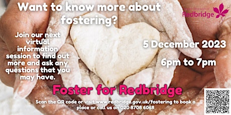 Foster for Redbridge Virtual Information Session, 05.12.23, 6-7pm primary image