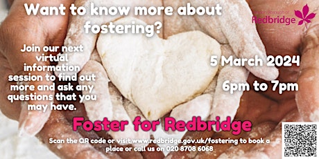 Foster for Redbridge Virtual Information Session, 05.03.24  6-7pm primary image