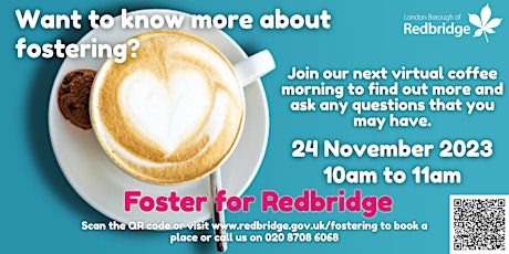 Foster for Redbridge Coffee Morning,  24.11.23, 10-11am primary image