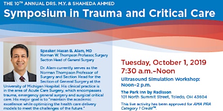 Mercy Health- The 10th Annual Drs. M.Y. & Shaheda Ahmed Symposium in Trauma and Critical Care primary image