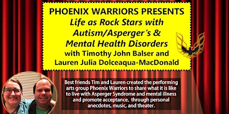 Life as Rock Stars with Autism/Asperger's & Mental Health Disorders primary image