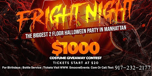 Smoove Events LLC Presents Fright Night: Manhattans Biggest Halloween Party primary image