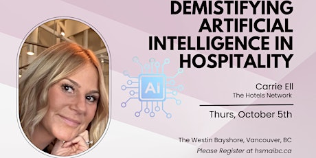 Image principale de In-Person Event: Demystifying Artificial Intelligence in Hospitality