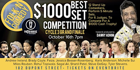 Primaire afbeelding van GRAND FINALE of Cycle 3 of FOLK’N COMEDY’s $1000 Best Set Competition