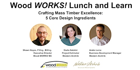 Imagem principal do evento Crafting Mass Timber Excellence: 5 Core Design Ingredients