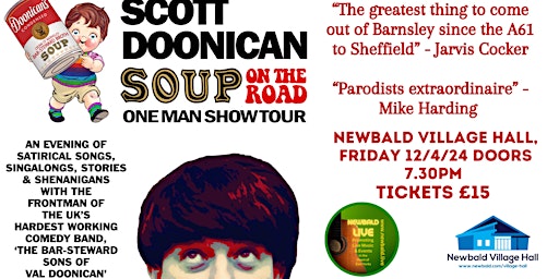 Imagem principal do evento Scott Doonican: One Man Show - The Soup on the Road Tour