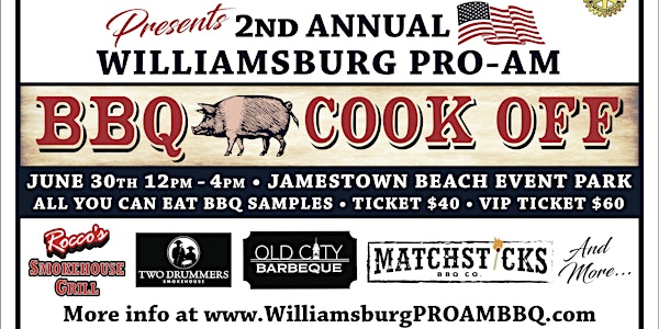2nd Annual Williamsburg PRO AM BBQ Cookoff