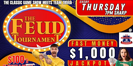 Image principale de $1000 Family Feud Tournament @ Roadhouse 38 Lombard