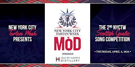 Hauptbild für NYC Tartan Week Mòd - Sponsored by Isle of Harris Distillery