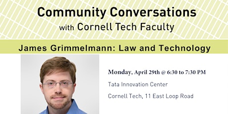 Community Conversations with Cornell Tech Faculty primary image
