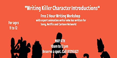 KIDS WRITING WORKSHOP -"Writing killer character introductions" primary image