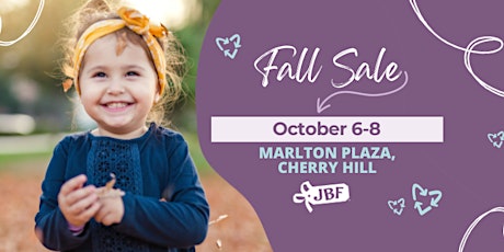 JBF Cherry Hill FREE Shopping Passes OCTOBER 6-8, 2023  primärbild