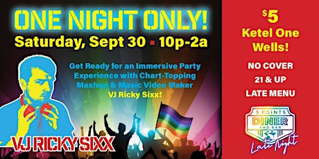 Imagem principal do evento VJ Ricky Sixx - ONE NIGHT ONLY