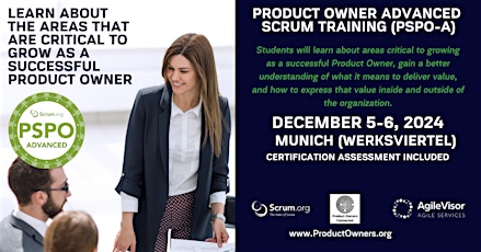 Certified Training | Professional Scrum Product Owner - Advanced (PSPO-A)