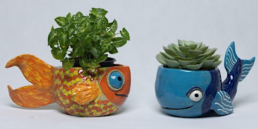 Under the Sea - Fish Whale Plant Pot/Sculpture Pottery Workshop primary image