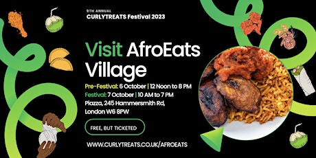Imagen principal de FREE AfroEats Village: CURLYTREATS Fest | Black History Month UK 2023