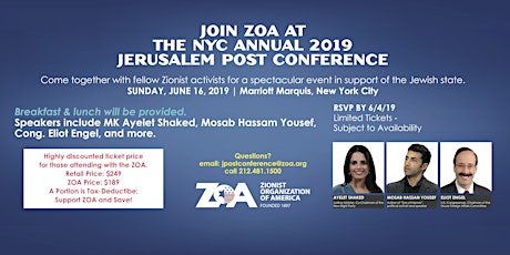 Jerusalem Post Conference with ZOA 2019 primary image