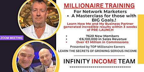 MILLIONAIRE TRAINING - FOR NETWORK MARKETERS in Europe - (English Speaking)
