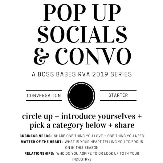 Boss Babes RVA AFTER WORK Pop UP Social & Convo Series