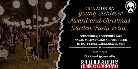 AIDN SA Young Achiever Award and Christmas Garden Party Event  primärbild