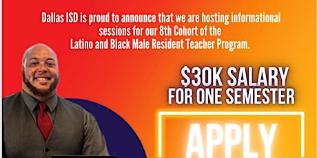 Imagem principal do evento Dallas ISD – Black and Latino Male Resident Teacher Program- Info Session