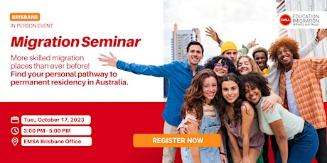 Migration Seminar-Find your personal pathway to permanent residency in AUS primary image