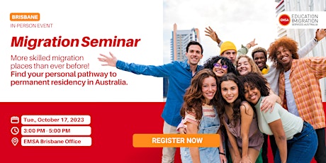 FREE Migration Seminar-Find your pathway to permanent residency in AUS primary image