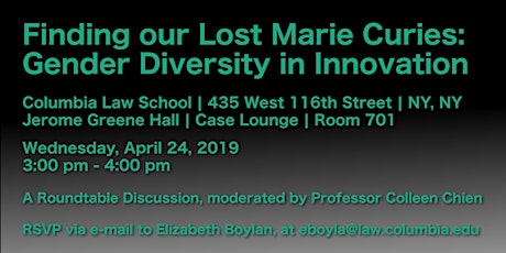 Finding our Lost Marie Curies: Gender Diversity in Innovation primary image