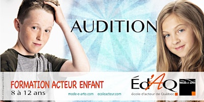 Imagen principal de Audition Acteur Enfant 2024