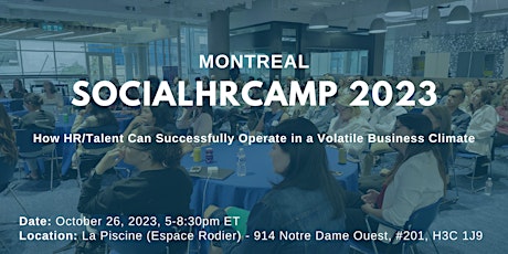 Image principale de SocialHRCamp Montreal 2023