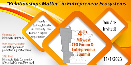 "Relationships Matter" -  MNwest CEO Forum & Entrepreneur Summit primary image