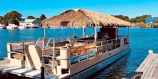 TIki Boat Booze Cruise in Oakdale, NY. Night Time