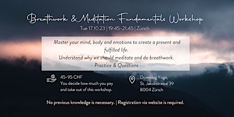 Image principale de Breathwork & Meditation Fundamentals Workshop with Alexander Keil