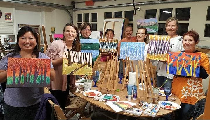 French Food & Wine and Paint Party