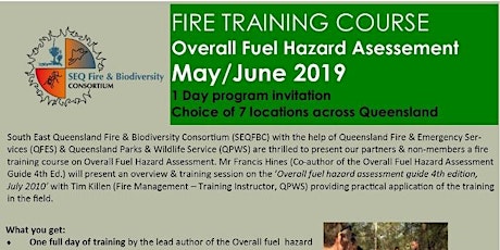 Overall Fuel Hazard Assessment Training SEQFBC Fire Training 2019 - 1 day training, 7 days, 7 locations  primary image