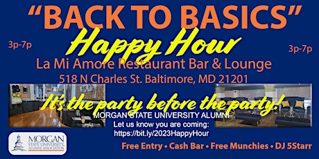 Back to Basics Homecoming Happy Hour - This event has been cancelled primary image