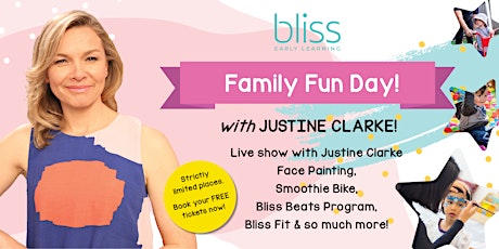 Meet Justine Clarke at Bliss Sandringham's Family Fun Day! primary image