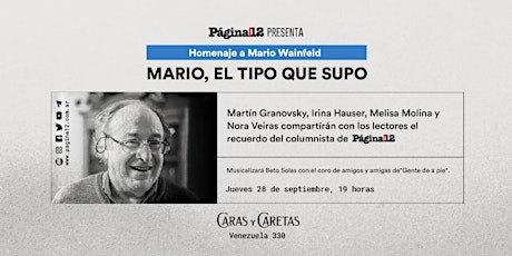 Hauptbild für Soci@s P12: Homenaje a Mario Wainfeld: EL TIPO QUE SUPO
