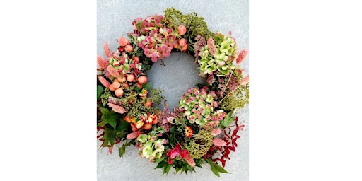 Primaire afbeelding van SOLD OUT! Fall Hydrangea Wreath- Lauren Ashton Cellars, Woodinville