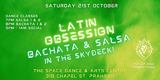 Latin Obsession - Bachata & Salsa in The Skydeck Sat 21st Oct primary image