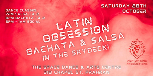 Latin Obsession - Bachata & Salsa in The Skydeck Sat 28th Oct primary image